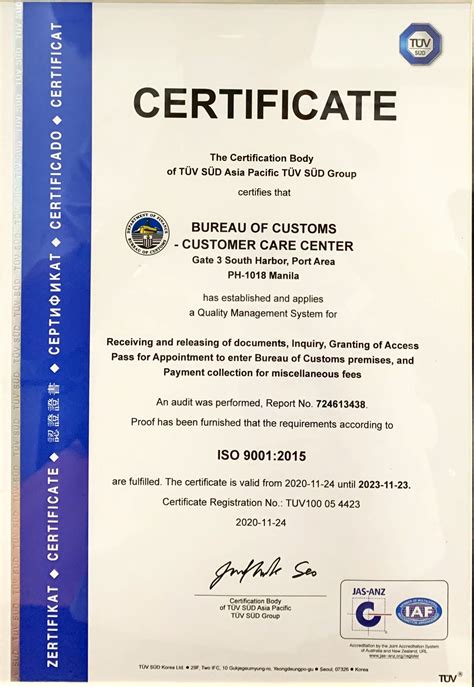 BOC Accreditation – Bureau of Customs.